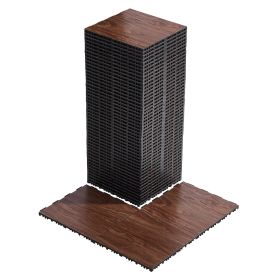 Dance Floor Tiles, 12.4 x 12.4 in 52 Piece Interlocking Dance Flooring, Portable Dance Practice Floor with Cushioned Base (Oak Wood Grain
