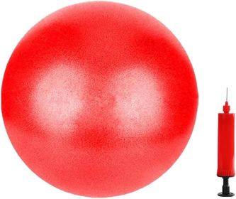 6-Inch Pilates Exercise Ball for Yoga, Barre, Fitness & Physical Therapy Squishy Balance Ball for Home Workouts Includes Pump for Easy Inflation