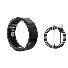 Smart Ring Health Tracker - Fitness Sleep Heart Rate Blood Oxygen Tracker Smart Ring For Men And Women,IP68 Waterproof Level Bluetooth Fitness Tr (Option: Black-Ten)